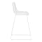 Monarch Specialties Office Chair, Bar Height, Standing, Computer Desk, Work, Pu Leather Look, Metal, White, Contemporary I 7750 - alternate 7